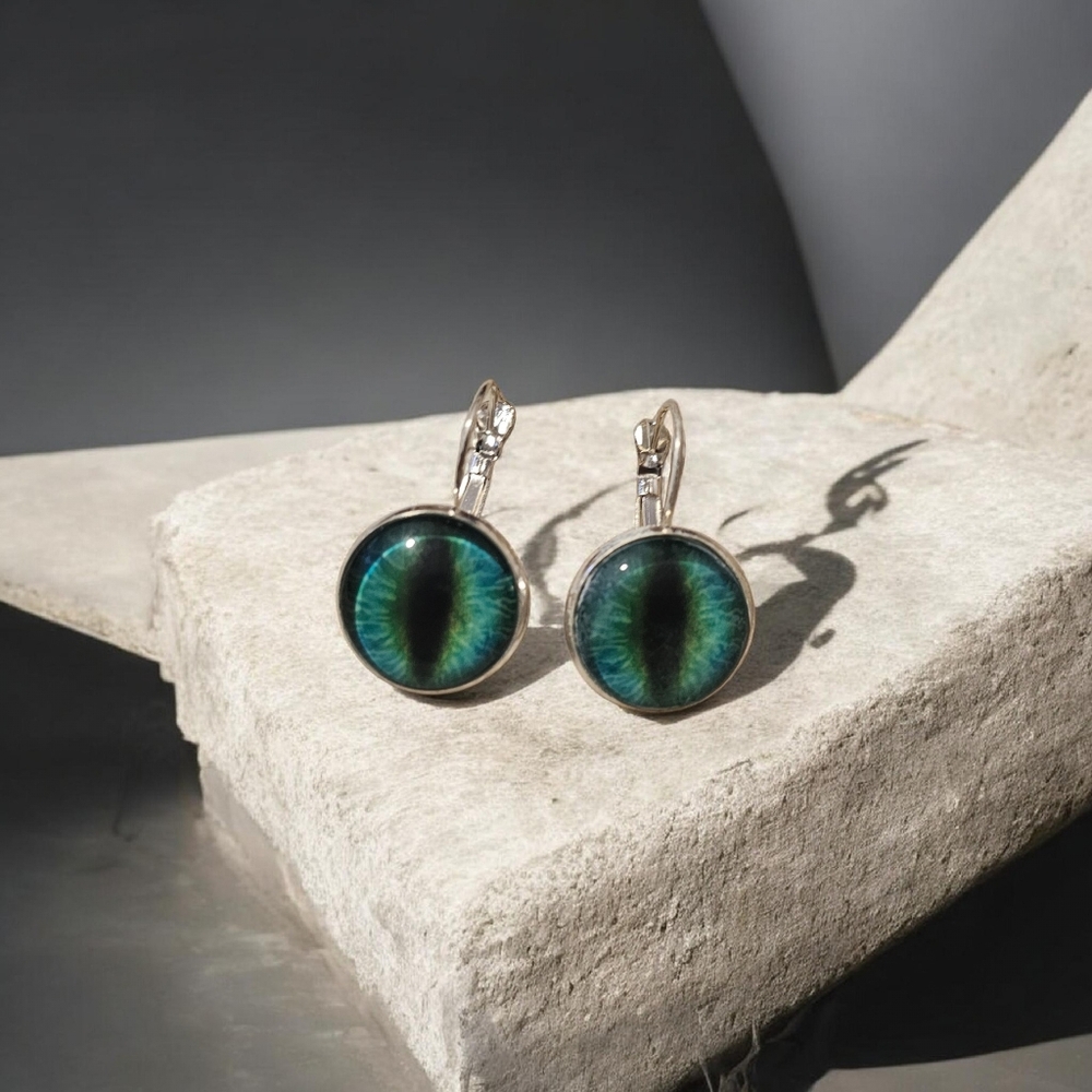 Dragon eye dangle earrings